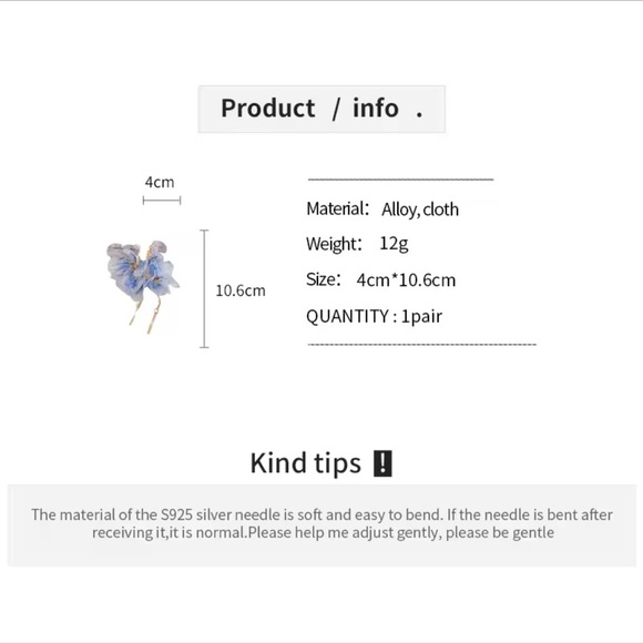 Pink Floral Dangle Earrings Romantic Party Jewelry Silver - Picture 7 of 12